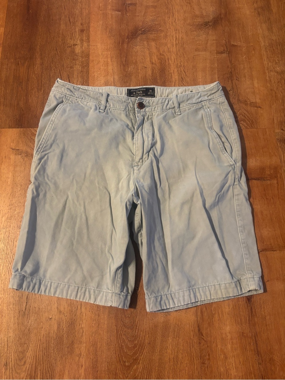 Y2K Abercrombie & Fitch Chino Shorts Mens Size 31x9 Light Blue